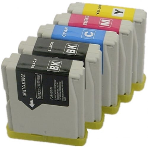 Iberjet B1000P Pack 5 cartuchos de tinta compatibles, reemplaza a Brother (LC1000BK - LC1000C - LC1000M - LC1000Y)