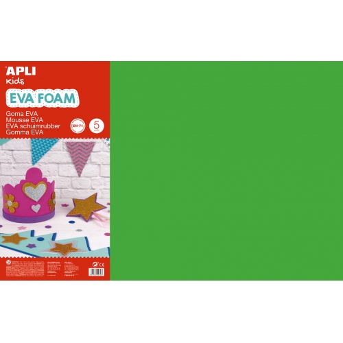 APLI Kids EVA Bolsa goma Color verde 613 x 400 mm 12761 
