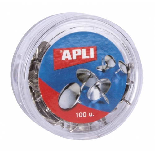 Lot De 100 Punaises Nickelées Argentées - 10 Mm, Tête Ronde, Pour Bureau, Tableaux En Liège Et Affiches