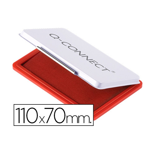 Q-Connect KF25212. Tampón para sellos rojo. 110 x 70 mm.