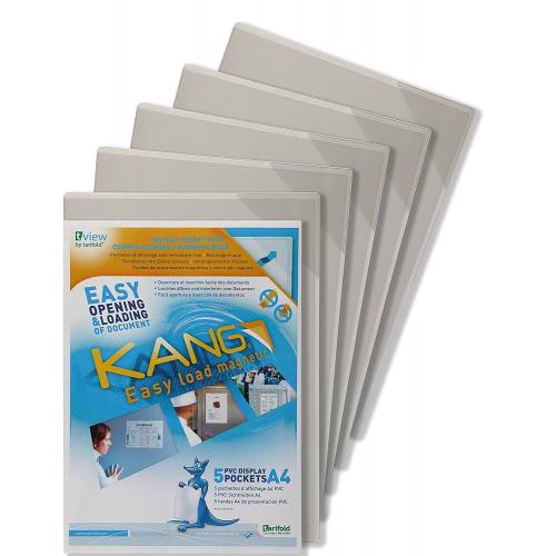 TARIFOLD Pack 5 fundas magnéticas Kang Easy Load, A4 - 194690