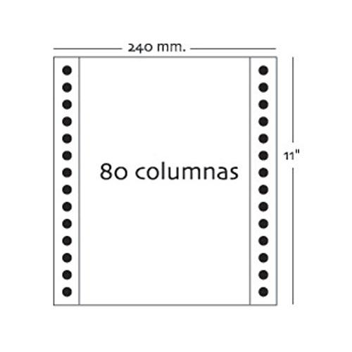 Papel continuo Fabrisa 380x11 blanco caja de 2500 hojas. (16797)