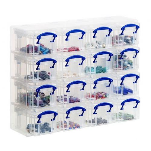 ARCHIVO 2000 Pack 16 cajas organizadoras (0,14 L/caja). Color transparente - RUOS16 CS TP