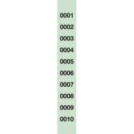 APLI 12939. Pack 10 talonarios Tiras de rifa 1 al 1000 papel litos (30 x 210 mm.)