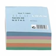 LOAN T-148/C. Taco notas adhesivas 500h encolado. Colores surtidos 100x100 mm.