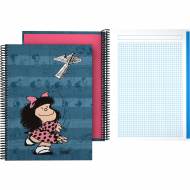 GRAFOPLÁS 16502637. Cuaderno tapa dura A4, 100 hojas, Mafalda Avión