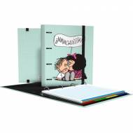 GRAFOPLAS 88101973. Pack 2 CarpeBook con goma A4 Mafalda Muak