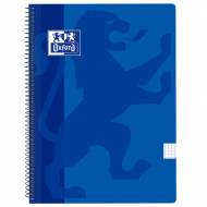 Oxford 400093618 Cuaderno School Classic espiral tapa plástico 80 hojas 4x4 - Azul marino