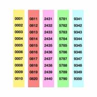 APLI 13110. Pack 10 talonarios Tiras de rifa 1 al 10000 papel litos (30 x 210 mm.)