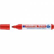 Edding 660 rojo. Marcador para pizarras blancas con punta redonda de 1,5-3 mm