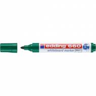 Edding 660 verde. Marcador para pizarras blancas con punta redonda de 1,5-3 mm