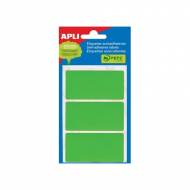 APLI 02074. Etiquetas adhesivas verdes (34 x 67 mm.)