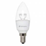 VERBATIM Bombilla LED E14, forma vela, 5,5W, 330lm. Color blanco cálido - 52604