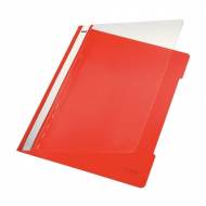 Leitz 41910025 Pack 25 dossiers Fastener PVC rojo con tarjetero
