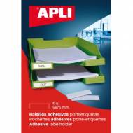 APLI 02615. Bolsillos adhesivos portaetiquetas (75 x 19 mm)