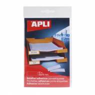 APLI 02616. Bolsillos adhesivos portaetiquetas (75 x 25 mm)