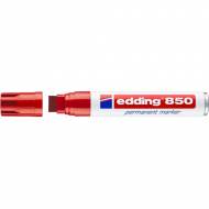 Edding 850 rojo. Marcador permanente para máxima visibilidad con punta biselada de 5-15 mm.