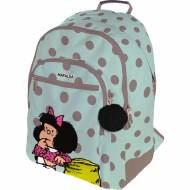 GRAFOPLAS 37500153. Mochila escolar Rubber Mafalda Dots