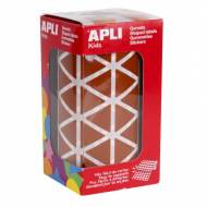 APLI 11496. Gomets triangulares en rollo, color marrón (20,0 mm.)