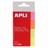 APLI 11286. Indices adhesivos flexibles colores flúor (50 x 20 mm)