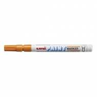 UNI-BALL PX-21 naranja. Marcador permanente con punta cónica. Trazo 0.8 - 1.2 mm.