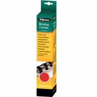 Fellowes 5331402. Pack 25 canutillos de encuadernación rojos 12 mm