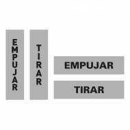 APLI 12136. 20 etiquetas de señalización EMPUJAR - TIJAR (450 x 170 mm.)