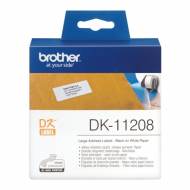 BROTHER DK11208. Rollo  de 400 etiquetas (38 x 90 mm). Adhesivo permanente.