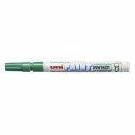 UNI-BALL PX-21 verde. Marcador permanente con punta cónica. Trazo 0.8 - 1.2 mm.