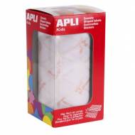 APLI 11906. Gomets triangulares en rollo, color blanco (20,0 mm.)