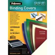 Fellowes 5374001. Pack de 100 portadas Delta Cuero marfil A3 250 gr.