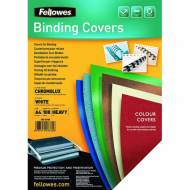 Fellowes 5378006. Pack de 100 portadas Chromolux blancas A4 250 gr.