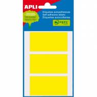 APLI 02071. Etiquetas adhesivas amarillas (34 x 67 mm.)