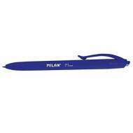 MILAN Bolígrafo retráctil P1 Touch. Trazo 1.00 mm. Color Azul - 176510925
