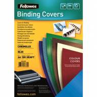 Fellowes 5378203. Pack de 100 portadas Chromolux azul A4 250 gr.