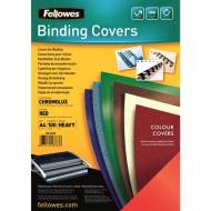 Fellowes 5378303. Pack de 100 portadas Chromolux rojo A4 250 gr.