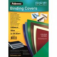 Fellowes 5378403. Pack de 100 portadas Chromolux verde A4 250 gr.