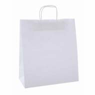 APLI 101650. 50 bolsas papel kraft color blanco (32 x 16 x 39 cm.)