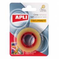 APLI 11517. 10 rollos cinta adhesiva transparente blister (12 mm x 33 m)