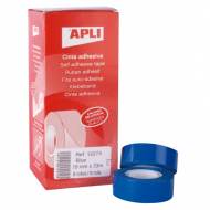 APLI 12273. 8 rollos cinta adhesiva color azul (19 mm x 33 m)