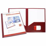 GRAFOPLÁS 30101651 Dossier personalizable con 2 bolsas de polipropileno opaco rojo