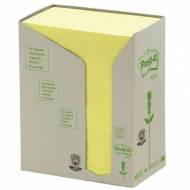 POST-IT Torre notas adhesivas papel 100% reciclado. 16 blocs 100h 76x127mm. Amarillo -  FT510110362