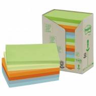 POST-IT Torre notas adhesivas papel 100% reciclado. 16 blocs 76 x 127 mm. Colores pastel surtidos - FT510110370