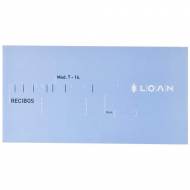 LOAN T-16. Talonario recibos papel litos (21 x 10,5 cm.)