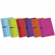 ENRI Pack 5 cuadernos de 80 hojas. 1 línea c/m. 4º (155x215 mm) - 100430070