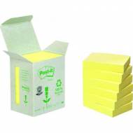 POST-IT Torre notas adhesivas papel 100% reciclado. 6 blocs 100h 38x51mm. Amarillo -  FT510118654