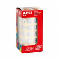 APLI 11631. Gomets holográficos redondos en rollo (ø 15,0 mm.)