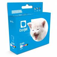 Iberjet E482. Cartucho de tinta cyan, reemplaza a Epson C13T04824010.
