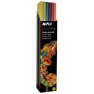 APLI 14907. 30 rollos papel kraft colores surtidos (1 x 3 m.)