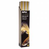 APLI 16508. 30 rollos papel kraft colores oro/plata (1 x 3 m.)